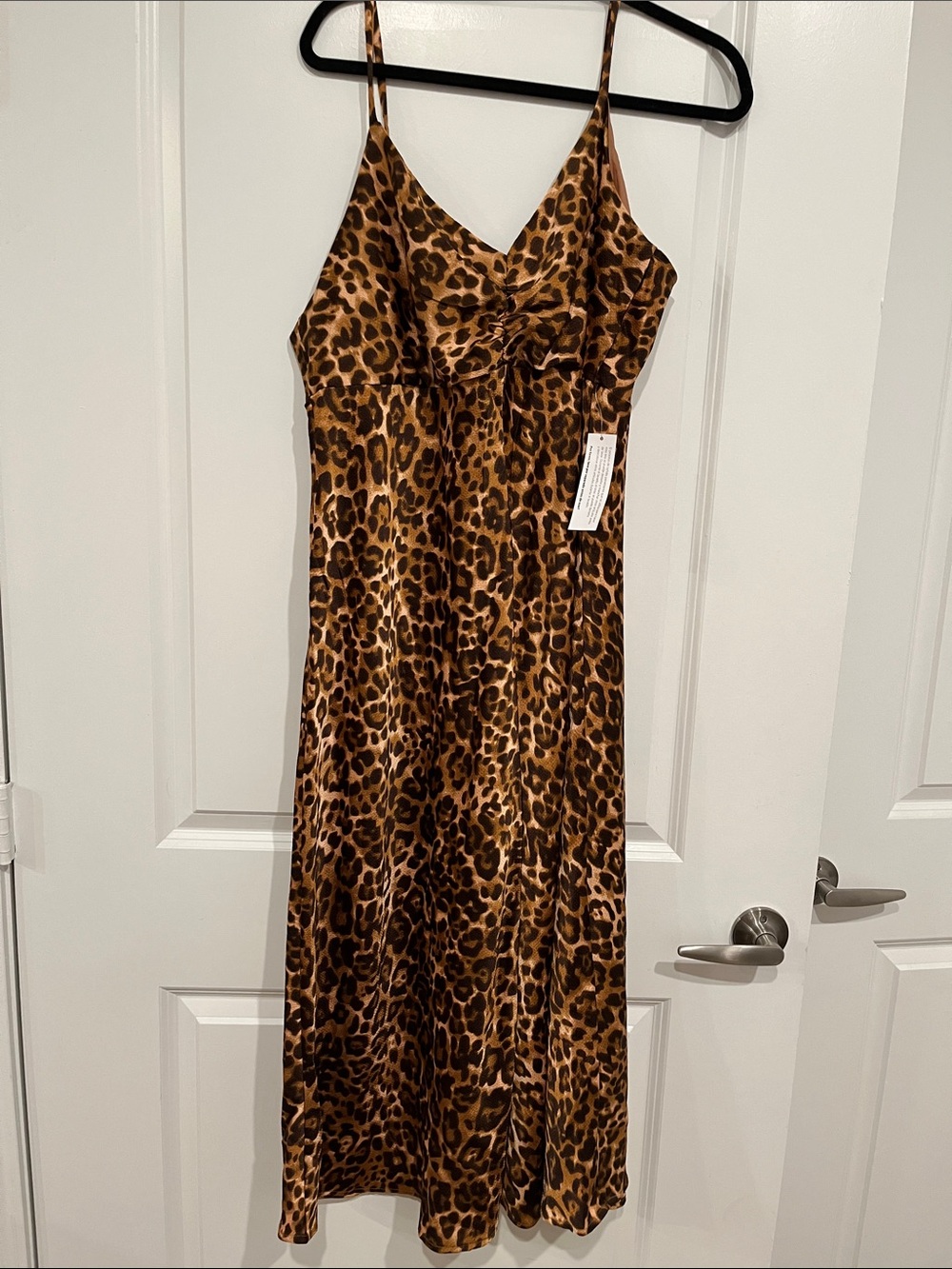 sofia by sofia vergara Leopard Print Slip Dress in Brown and Black